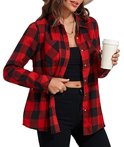Deer Lady Women's Plaid Flannel Shirt: $21.24 Deer Lady Women's Plaid Flannel Shirt: $21.24
