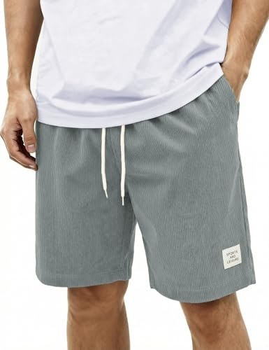 Blokehoway Men's 7-inch Corduroy Elastic Waist Shorts: $9.98 Blokehoway Men's 7-inch Corduroy Elastic Waist Shorts: $9.98