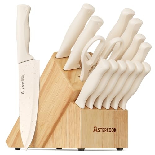 Astercook 15-Piece Kitchen Knife Set with Block: $39.96 Astercook 15-Piece Kitchen Knife Set with Block: $39.96
