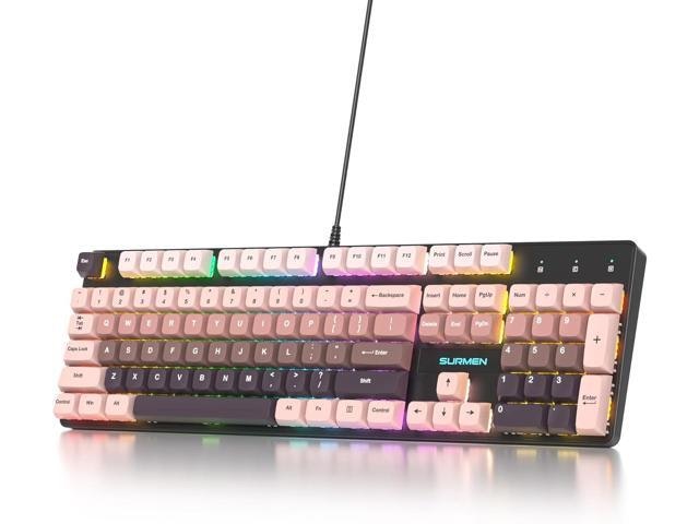 Surmen 104-Key RGB Mechanical Keyboard: $93.77