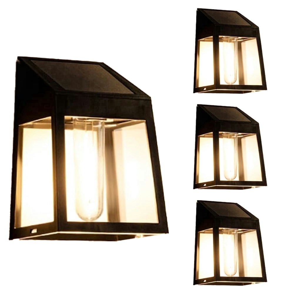 Solar Powered Outdoor Wall Lanterns 4-Pack: $25.99 Solar Powered Outdoor Wall Lanterns 4-Pack: $25.99