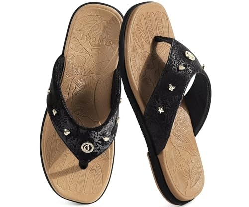 Oncai Women's Studded Flat Flip Flops: $16.98 Oncai Women's Studded Flat Flip Flops: $16.98