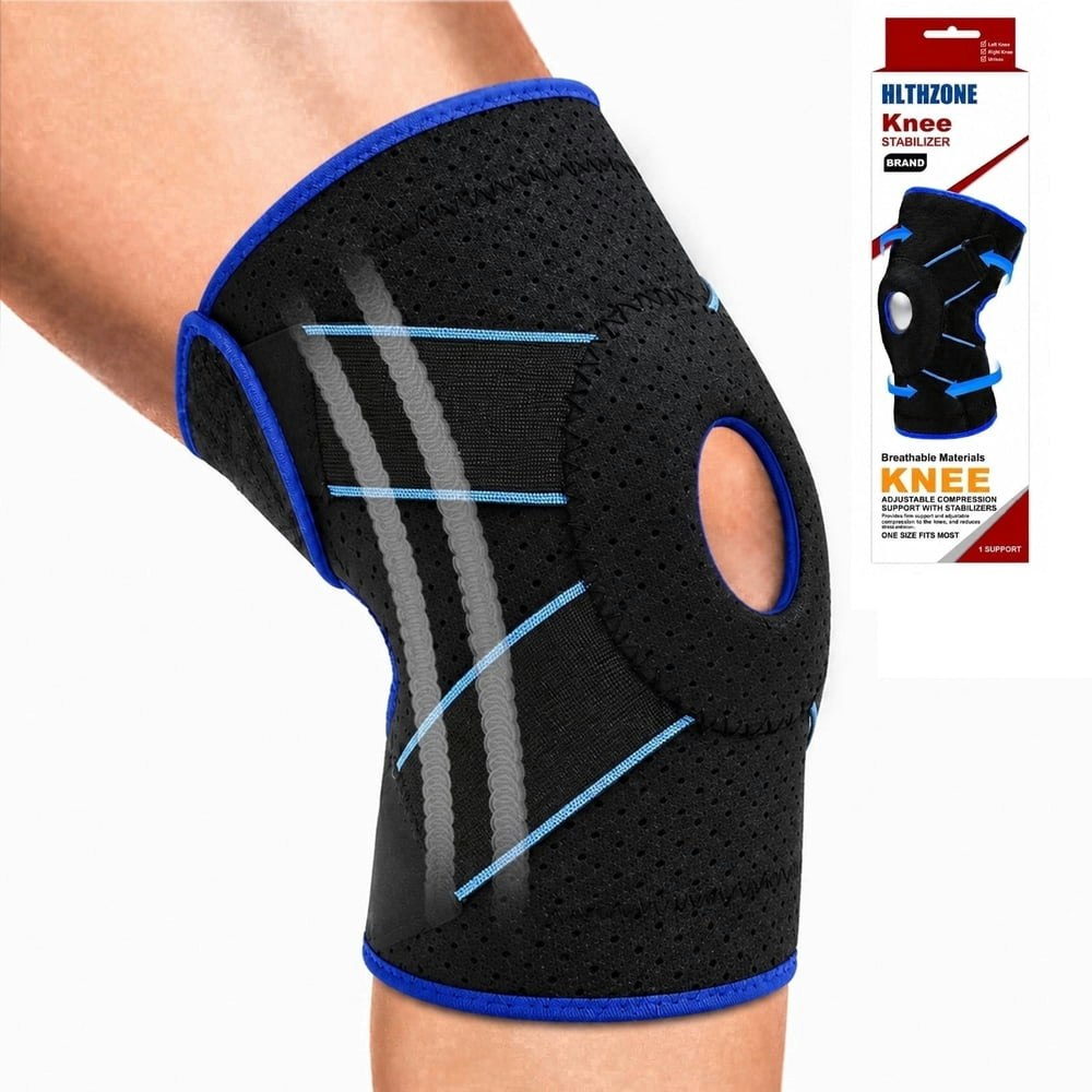 Hlthzone Adjustable Knee Brace with Side Stabilizers: $9.99 Hlthzone Adjustable Knee Brace with Side Stabilizers: $9.99