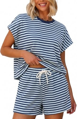 Sweetmoon Women's Striped 2-Piece Shorts Set: $25.99 Sweetmoon Women's Striped 2-Piece Shorts Set: $25.99