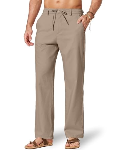 Coofandy Men's Cotton Linen Drawstring Pants: $29.59 Coofandy Men's Cotton Linen Drawstring Pants: $29.59