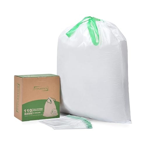 Typlastics 13-Gallon Tall Kitchen Drawstring Trash Bags 110-Count: $18.97 Typlastics 13-Gallon Tall Kitchen Drawstring Trash Bags 110-Count: $18.97
