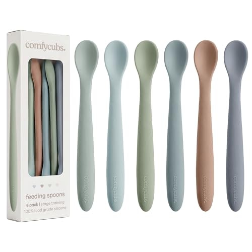 Comfy Cubs Silicone Baby Spoons 6-Pack: $9.49 Comfy Cubs Silicone Baby Spoons 6-Pack: $9.49