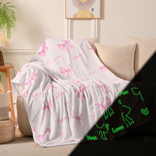Wajade 50"x60" Glow in the Dark Bow Heart Blanket: $13.98 Wajade 50"x60" Glow in the Dark Bow Heart Blanket: $13.98