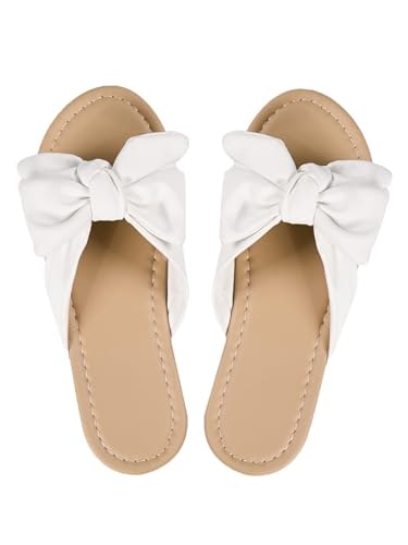 Sksshion Women's PU Bow Knot Flat Sandals: $14.44 Sksshion Women's PU Bow Knot Flat Sandals: $14.44
