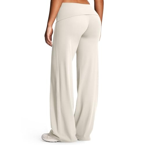 Aoxjox Women's Fold Over Waist Yoga Pants: $27.19 Aoxjox Women's Fold Over Waist Yoga Pants: $27.19
