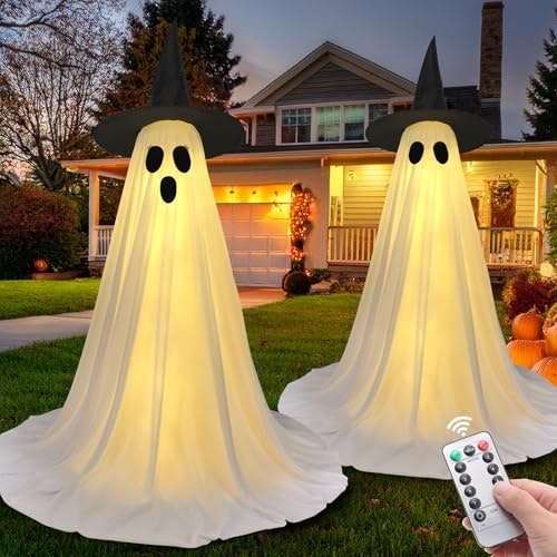 59-inch Lighted Ghost Decorations 2-Pack: $29.98 59-inch Lighted Ghost Decorations 2-Pack: $29.98