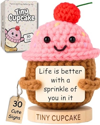 Crochet Cupcake with 30 Affirmation Cards for $10 + free shipping w/ Prime
