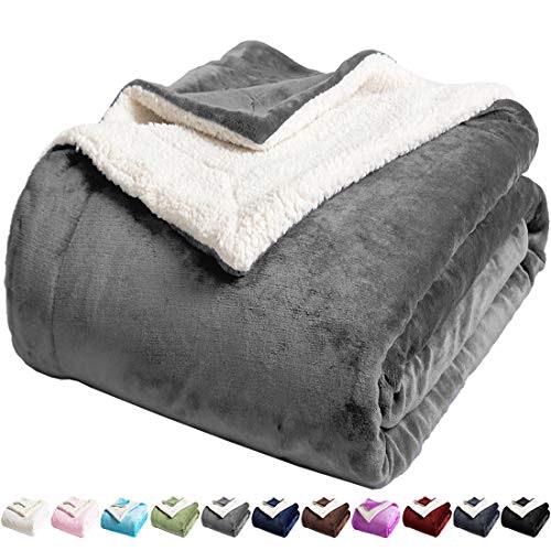 Lbro2m King Sherpa Fleece Throw Blanket: $31.82
