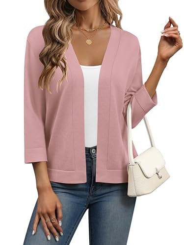Zeagoo Women's 3/4 Sleeve Cropped Cardigan Shrug: $24.98 Zeagoo Women's 3/4 Sleeve Cropped Cardigan Shrug: $24.98