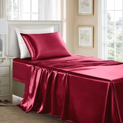 Golal Burgundy Satin Twin Sheet Set 3-Pack: $20.39 Golal Burgundy Satin Twin Sheet Set 3-Pack: $20.39