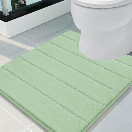 Buganda 24" x 20" Memory Foam U-Shaped Toilet Rug: $17.84