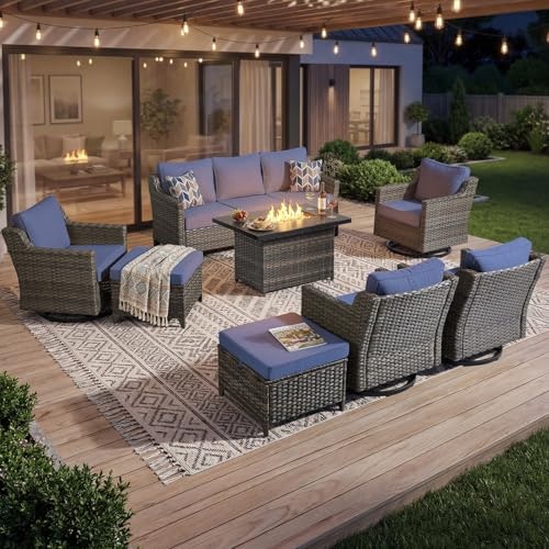 Artfurniz 8-Piece Wicker Patio Furniture Sofa and Fire Pit Set: $1,359.98 Artfurniz 8-Piece Wicker Patio Furniture Sofa and Fire Pit Set: $1,359.98