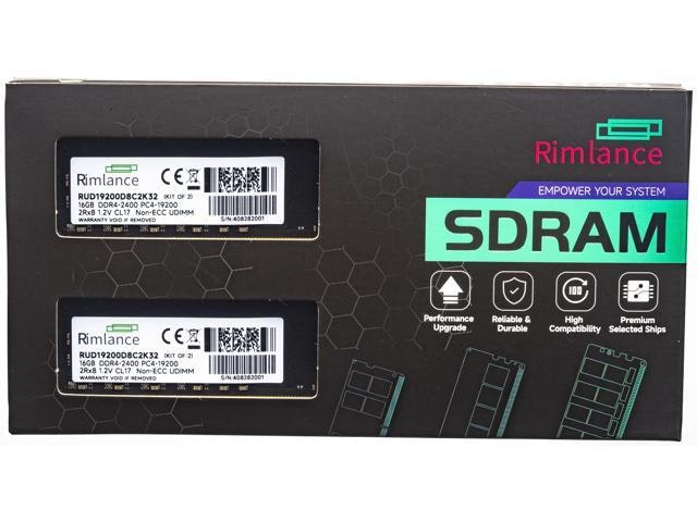 Rimlance 32GB (2x16GB) DDR4 2400MHz Desktop Memory: $159 Rimlance 32GB (2x16GB) DDR4 2400MHz Desktop Memory: $159