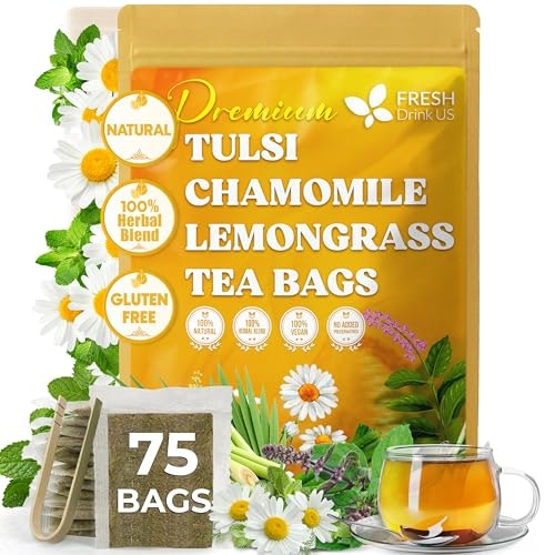 FreshDrinkUS Tulsi Chamomile Lemongrass Herbal Tea 75-Pack: $8.49 FreshDrinkUS Tulsi Chamomile Lemongrass Herbal Tea 75-Pack: $8.49