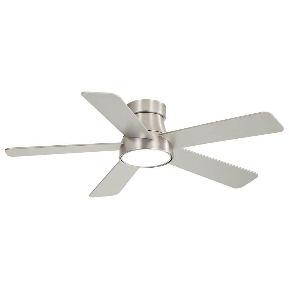 42-Inch Indoor Nickel Flush Mount 6-Speed Ceiling Fan with Lights and Remote: $119.99