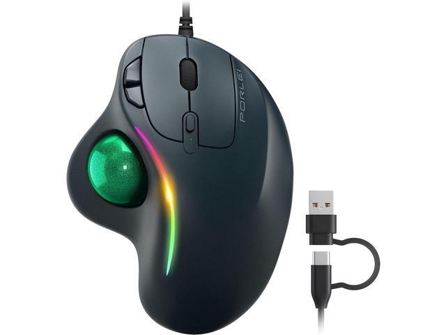 Wired Ergonomic Thumb-Controlled RGB Trackball Mouse: $61.39 Wired Ergonomic Thumb-Controlled RGB Trackball Mouse: $61.39