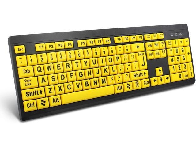 Large Print High Contrast Wired USB Keyboard: $33.33 Large Print High Contrast Wired USB Keyboard: $33.33