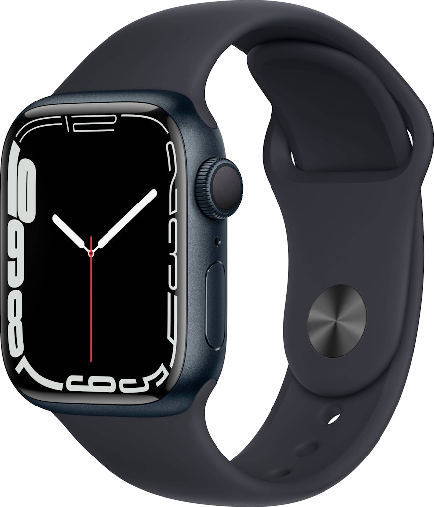 Apple Watch Series 7 41mm GPS Aluminum Case with Midnight Sport Band: $139.99