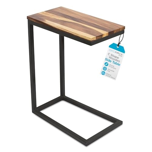 Birdrock Home C-Shaped Acacia Wood End Table: $116.95