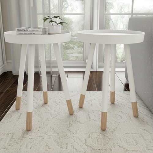 Lavish Home 17-Inch Round End Table 2-Pack: $71.90