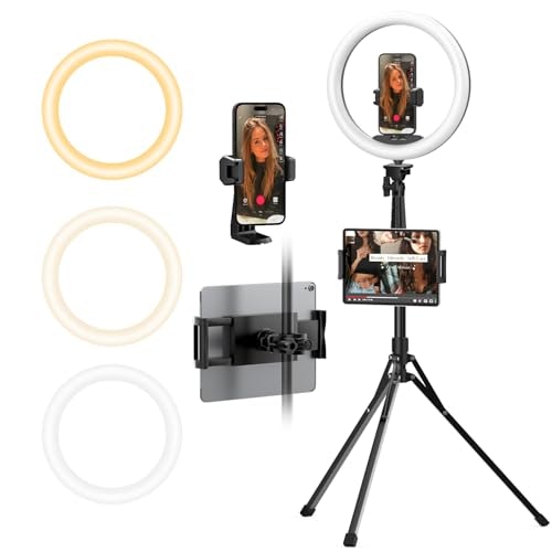 UBeesize 12-inch Ring Light with 74-inch Tripod Stand and Tablet Holder: $39.94 UBeesize 12-inch Ring Light with 74-inch Tripod Stand and Tablet Holder: $39.94