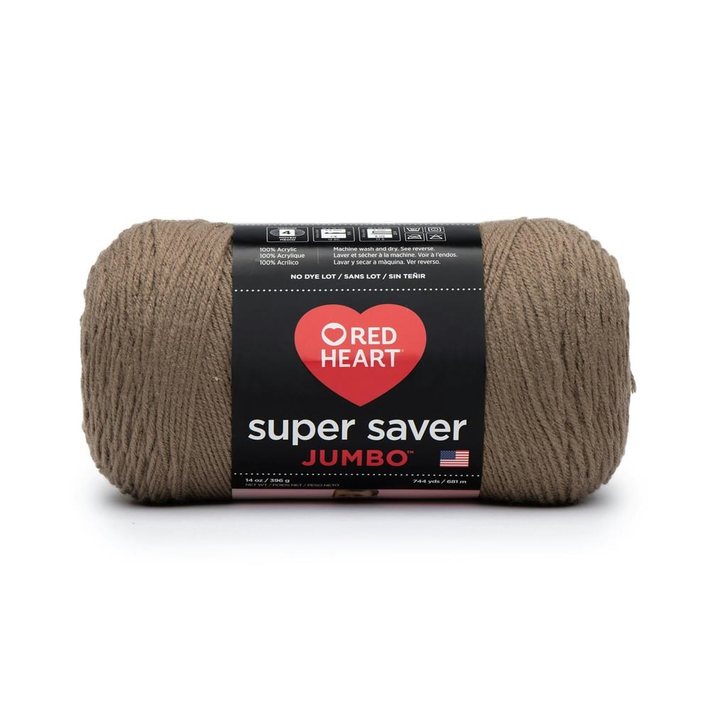Red Heart Super Saver Jumbo #4 Medium Acrylic Yarn 14-oz.: $7.48 Red Heart Super Saver Jumbo #4 Medium Acrylic Yarn 14-oz.: $7.48