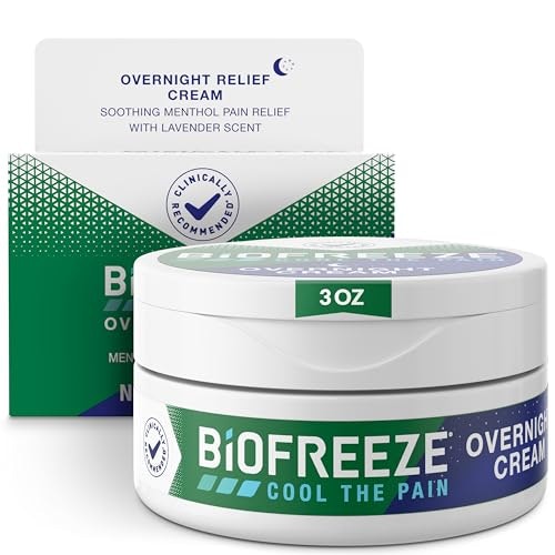 Biofreeze Overnight Lavender Menthol Pain Relief Cream 3-oz.: $11.48 Biofreeze Overnight Lavender Menthol Pain Relief Cream 3-oz.: $11.48