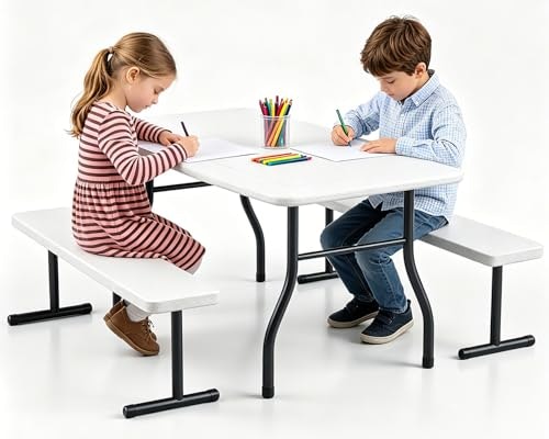 Kids 38-Inch Picnic Table and Bench Set: $59.98 Kids 38-Inch Picnic Table and Bench Set: $59.98