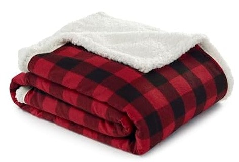 Eddie Bauer 50" x 60" Sherpa Throw Blanket: $11