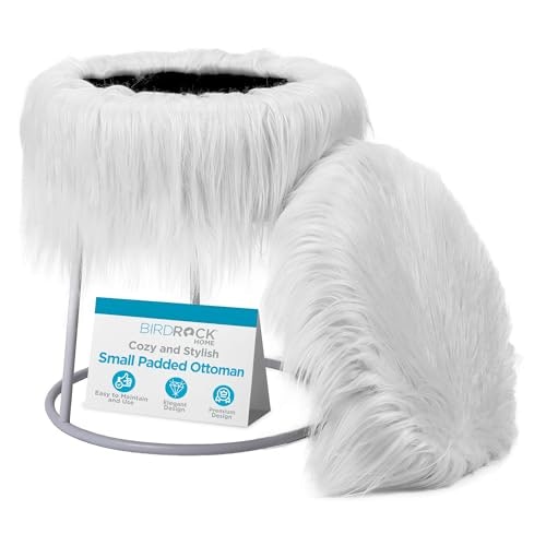 BirdRock Home Round Faux Fur Vanity Stool: $40.10 BirdRock Home Round Faux Fur Vanity Stool: $40.10