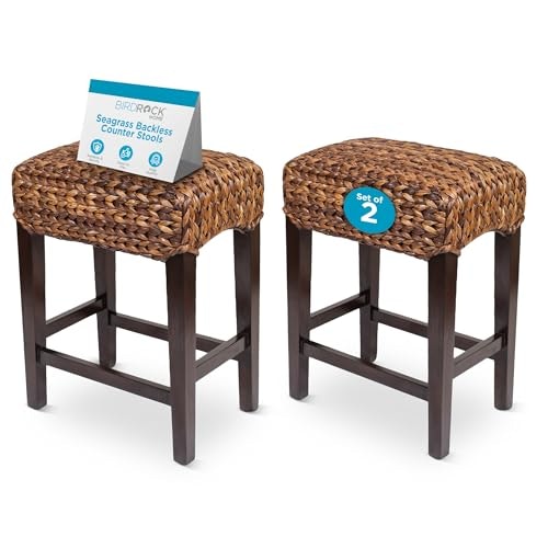Birdrock Home Seagrass Backless Counter Height Barstool 2-Pack: $251.95 Birdrock Home Seagrass Backless Counter Height Barstool 2-Pack: $251.95