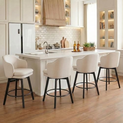 Kislot 26-inch Upholstered Swivel Barstools 4-Pack: $419.72 Kislot 26-inch Upholstered Swivel Barstools 4-Pack: $419.72