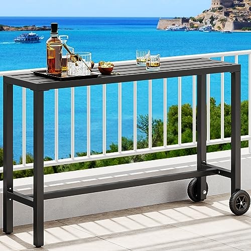 Yitahome 55-Inch Outdoor Bar Table with Wheels: $89.09 Yitahome 55-Inch Outdoor Bar Table with Wheels: $89.09