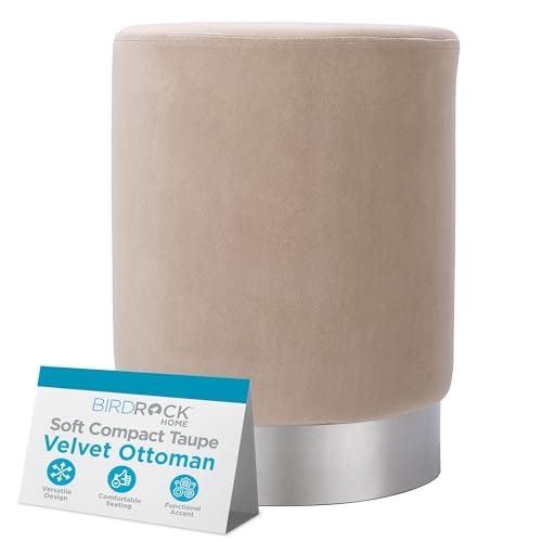 BirdRock Home Round Velvet Ottoman Foot Stool: $47.95 BirdRock Home Round Velvet Ottoman Foot Stool: $47.95