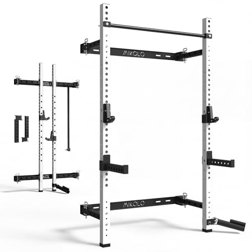 Mikolo 2x2-Inch Wall-Mounted Folding Squat Rack: $269.99 Mikolo 2x2-Inch Wall-Mounted Folding Squat Rack: $269.99
