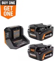 Ridgid 18V MAX Output Starter Kit w/ 2 Batteries for $79 + free shipping