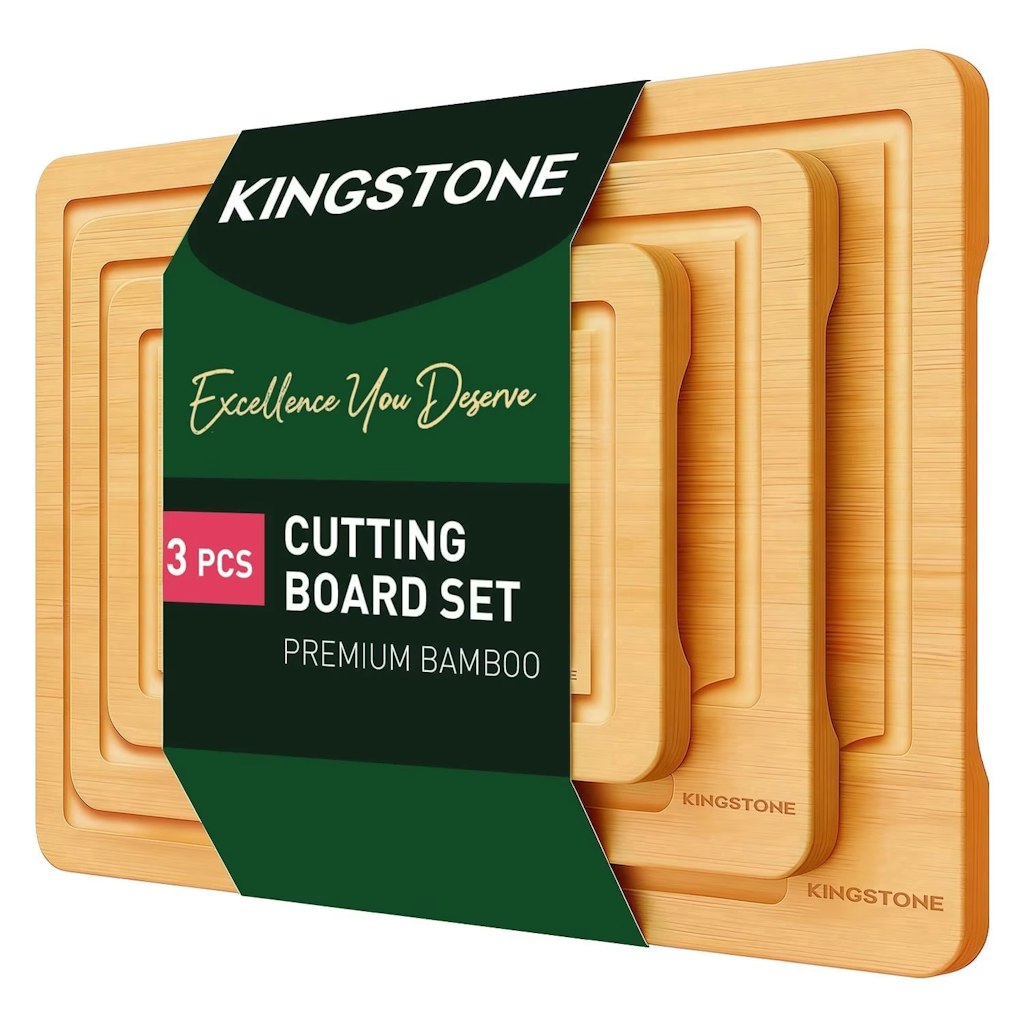 Kingstone 3-Piece Bamboo Cutting Board Set: $17.99