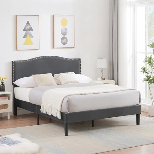 Vecelo Full Upholstered Platform Bed Frame: $115.99 Vecelo Full Upholstered Platform Bed Frame: $115.99
