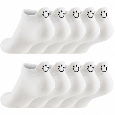 Women's Smiley Face Ankle Socks 20-Pack for $7 + free shipping w/ $25