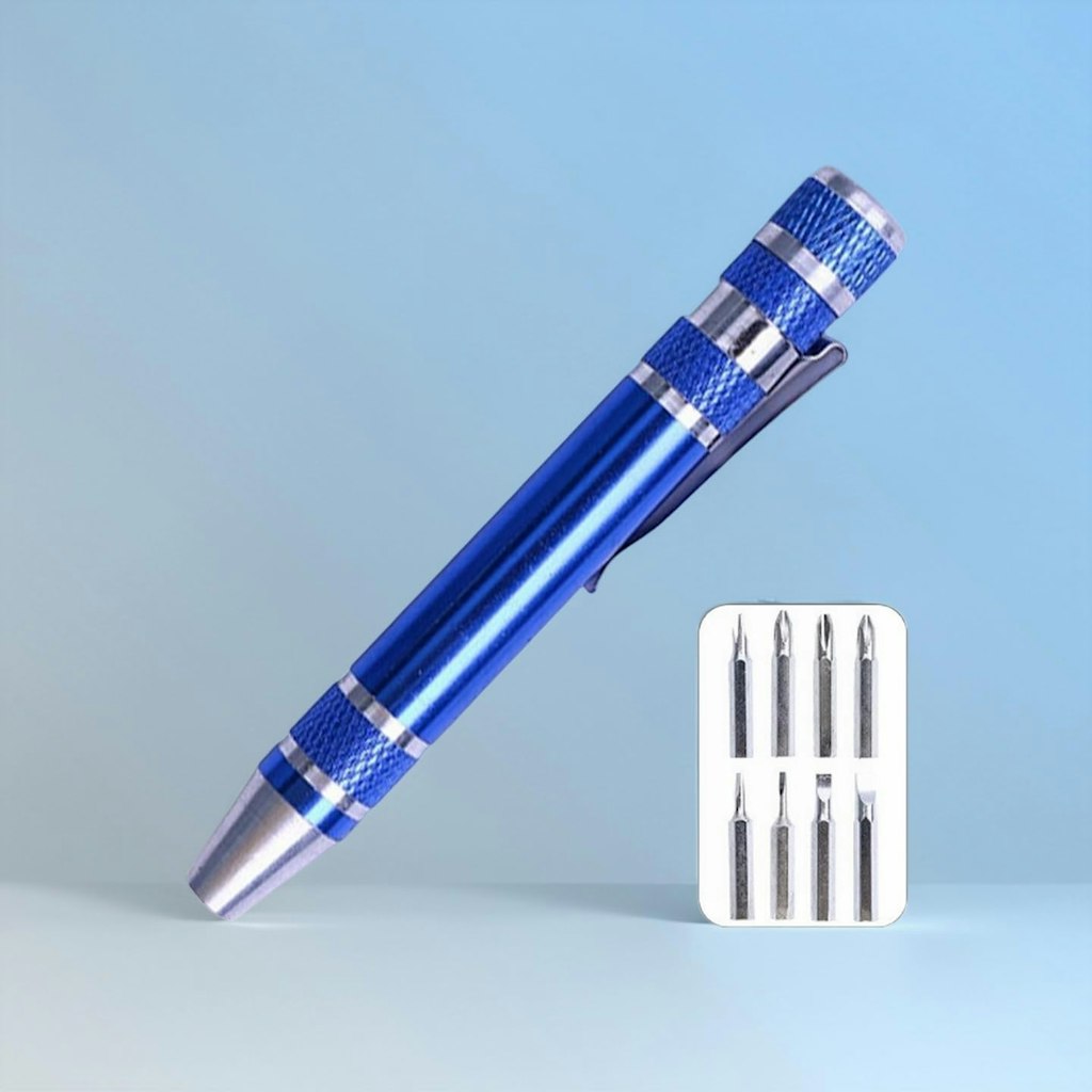 8-in-1 Magnetic Pocket Screwdriver Pen Tool Kit: $1