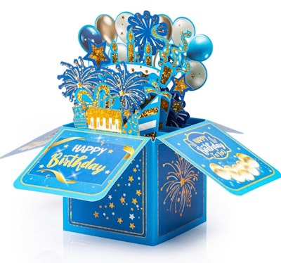 3D Happy Birthday Pop Up Card w/ Envelope for $3 + free shipping w/ $25