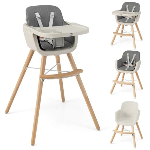 Baby Joy 3-in-1 Convertible Wooden High Chair: $69.99 Baby Joy 3-in-1 Convertible Wooden High Chair: $69.99