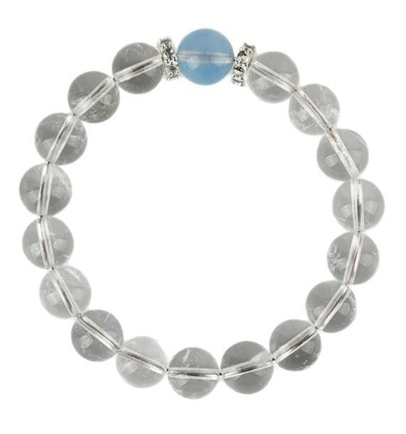 6mm Natural White Crystal Bracelet: $27.44