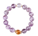 Natural Amethyst Citrine Bead Bracelet for $29 + free shipping