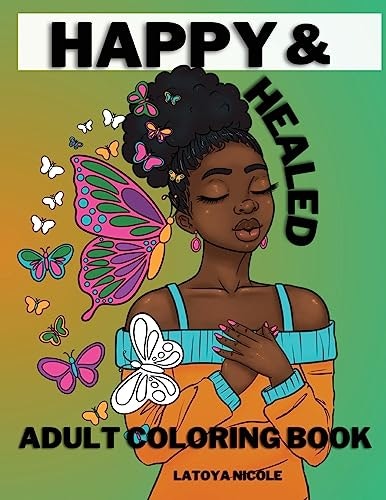 Happy and Healed Adult Coloring Book: $10.48